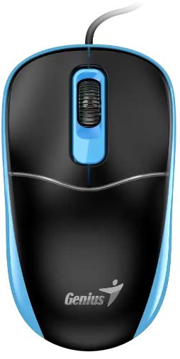 Мышь Genius DX-111 31010034402 1200 dpi/оптический/3 кнопки/USB-A/кабель 1,5м/черно-синий