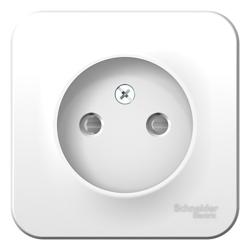 Розетка Schneider Electric BLNRA001111 б/з со шторками 16А, 250В, изолир. пластина (белый) наруж