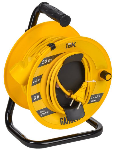 Удлинитель на катушке IEK GD-KP40-06-01-30 GARDEN УК30 1 место без заземления 2х0,75мм2 30м