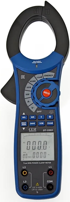 Токоизмерительные клещи CEM DT-3353 CEM 481530 ваттметр