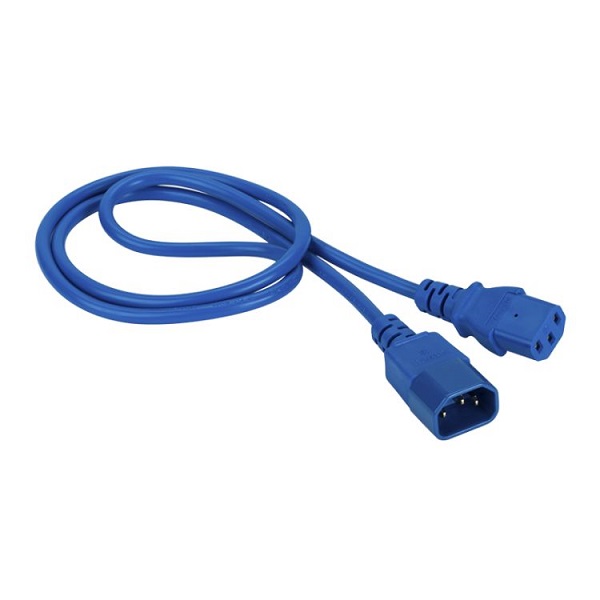 Кабель питания Lanmaster LAN-PP13/14-5.0-BL C13-C14, 3х0.75, 220В, 10А, синий, 5 метров