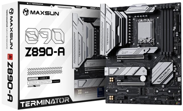 Материнская плата ATX MAXSUN MS-Terminator Z890-A (LGA1851, Z890, 4*DDR5, 4*SATA, 4*M.2, USB 3.2, USB 2.0, USB Type-C, 4*PCIe, HDMI, DP)