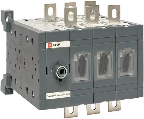 Рубильник EKF tb-s-400-3p-rev 400A 3P реверсивный без рукоятки управления TwinBlock