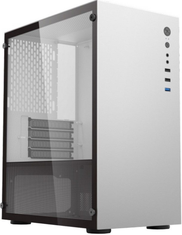 Корпус mATX ACD Coffre 501 MH-SI1GOA-0000 серый, без БП, боковая панель из закалённого стекла, 2xUSB 2.0, USB 3.0, audio