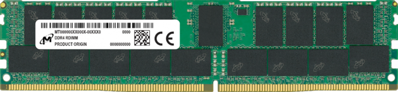 Модуль памяти DDR4 64GB Micron MTA36ASF8G72PZ-3G2B2 PC4-25600 3200MHz CL22 ECC Reg 1.2V