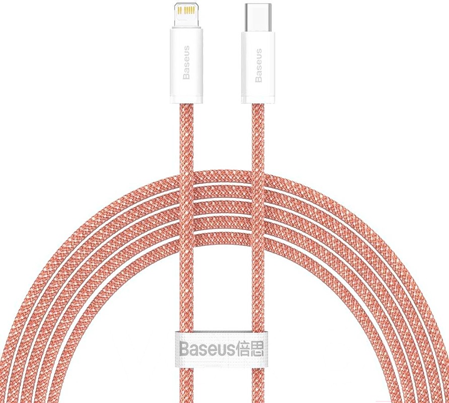 Кабель Baseus CALD000107 Type-C - Lightning 20W, в оплётке, 2m orange
