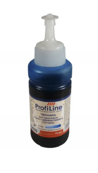 Чернила ProfiLine PL_INK_T6732_C_70ml PL-T67324A/T66424A для принтеров Epson L100/L101/L110/L130/L200/L201/L210/L211/L220/L300/L301/L303/L310/L313/L35