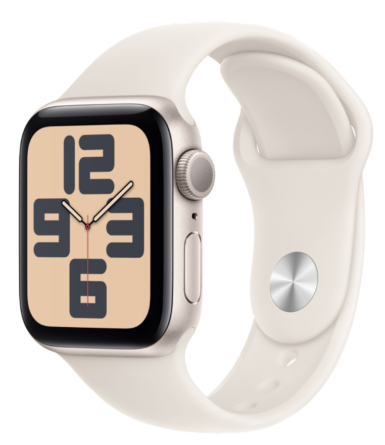 Часы Apple Watch SE GPS 40mm MXEF3 Starlight Aluminium Case with Starlight Sport Band - S/M