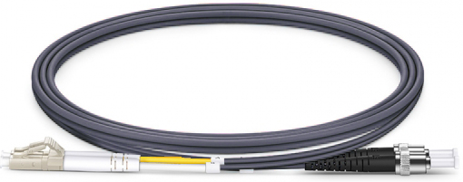 Патч-корд волоконно-оптический TopLAN DPC-TOP-OM2-LC/P-ST/P-2.5-BK дуплексный, LC/PC-ST/PC, MM 50/125, 2.5 м, LSZH, черный