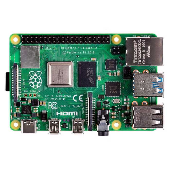   Xcom-Shop Микрокомпьютер Raspberry Pi 4 Model B 8GB Broadcom BCM2711 ARM Cortex-A72 @ 1.5GHz, 2 x USB 3.0, 2 x USB 2.0, Wi-Fi, Bluetooth