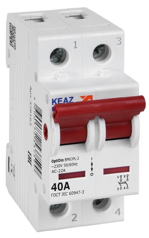 Рубильник КЭАЗ 328163 OptiDin BM63PL-240-УХЛ3