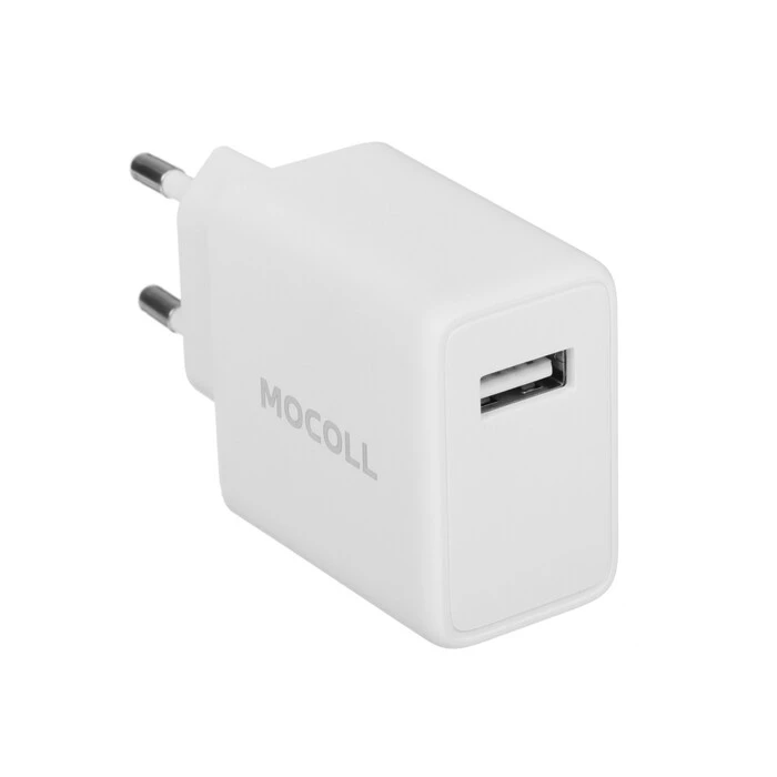 Зарядное устройство сетевое MOCOLL Lion Series 12WW 12W, USB-A, белый