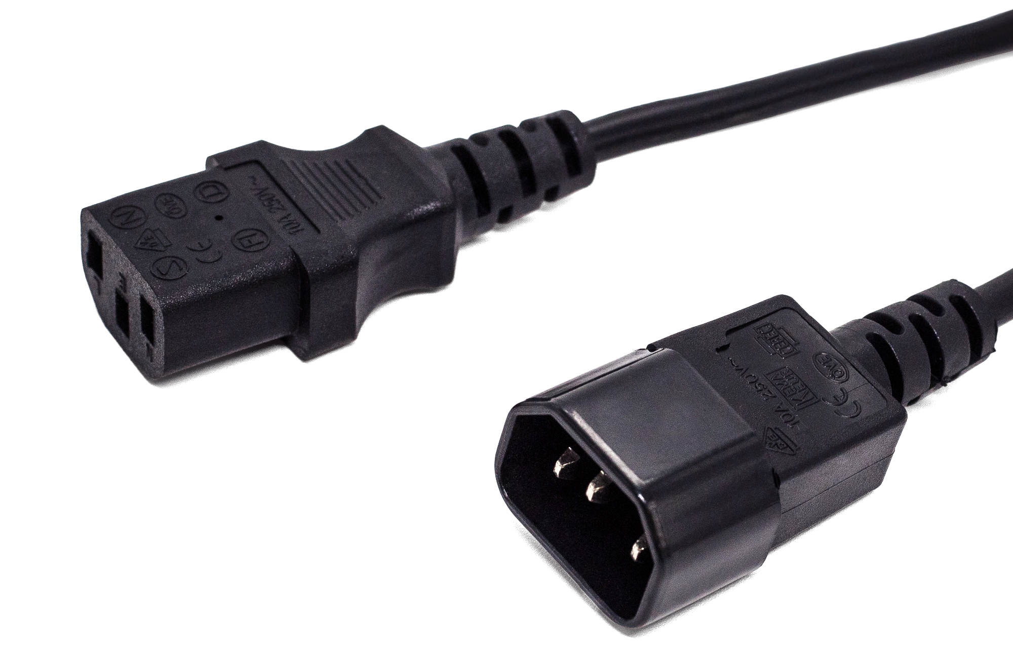 Кабели питания Кабель питания Filum FL-PC6-C13-C14-1.8M С13- C14, 3х0.5мм², 220В, 6A, чёрный, 1.8м