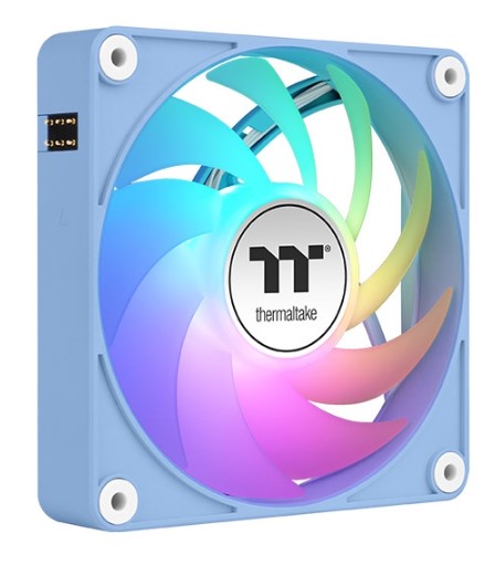 Вентилятор для корпуса Thermaltake CT140 EX Hydrangea CL-F197-PL14BU-A 140x140x25mm, синий, 500-1800rpm, 90.3CFM, 30.7dBa, ARGB, 4-pin PWM, (3-pack) R
