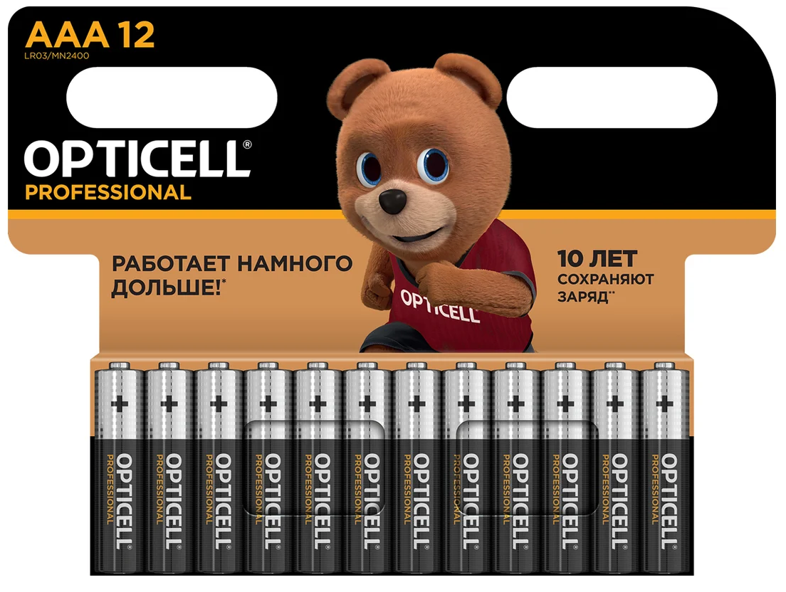 Батарейка OPTICELL 5052006 алкалиновый AAA/LR03 (блист. 12шт) Professional Opticell