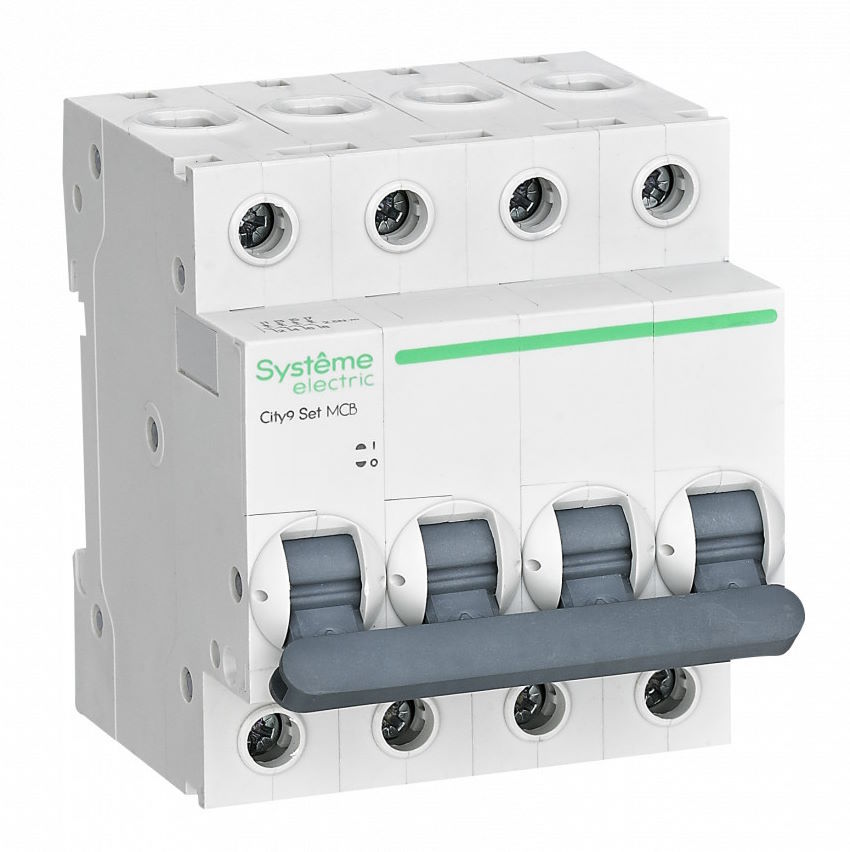 Автоматический выключатель Systeme Electric C9F16410 City9 Set B 10А 4P 6kA 400В