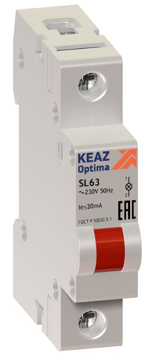 Лампа сигнальная КЭАЗ 138621 OptiDin SL63-B-24AC/DC-УХЛ3