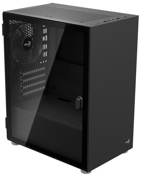 Корпус mATX AeroCool CS-111-G-BK-v1 4711099476800 черный, без БП, стекло, USB3.0, 2*USB2.0