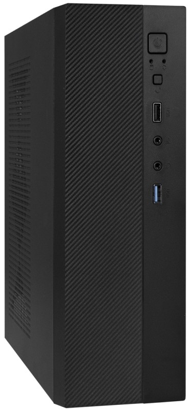 Корпус mATX Exegate Desktop MI-301U-200 EX291268RUS черный, БП 200W, USB 2.0, USB 3.0, audio