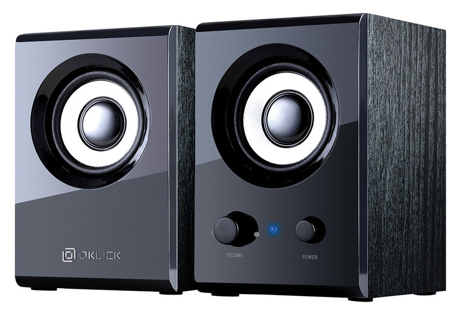  Компьютерная акустика 2.0 Oklick OK-160 D3 черный, 6 Вт