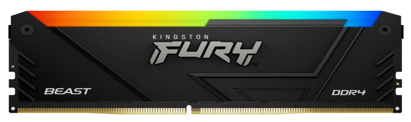  Модуль памяти DDR4 8GB Kingston FURY KF437C19BB2A/8 Beast RGB Black XMP 3733MHz CL19 1RX8 1.35V 288-pin 8Gbit