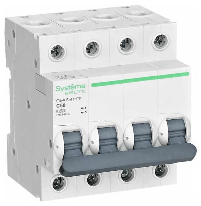 Автоматический выключатель Systeme Electric C9F34450 City9 Set С 50А 4P 4.5kA 400В