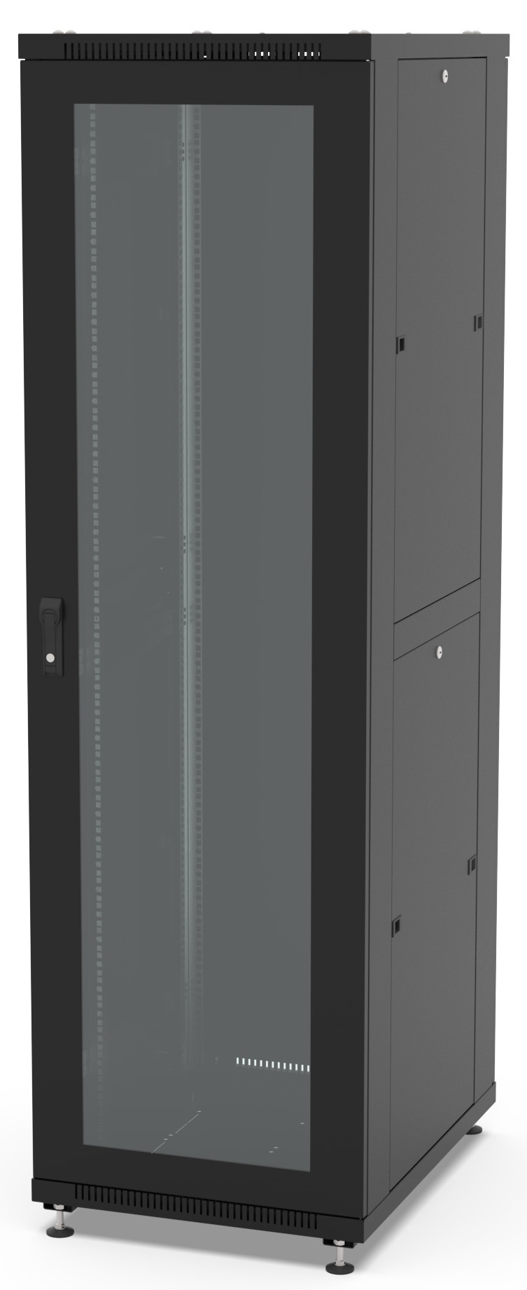   Xcom-Shop Шкаф напольный 19, 42U Filum FL-NT-4268GM2M-GY NETWORK (ШxГxВ) 600x800x1987 мм, двери: стеклянная/сплошная металл, цвет серый RAL7035