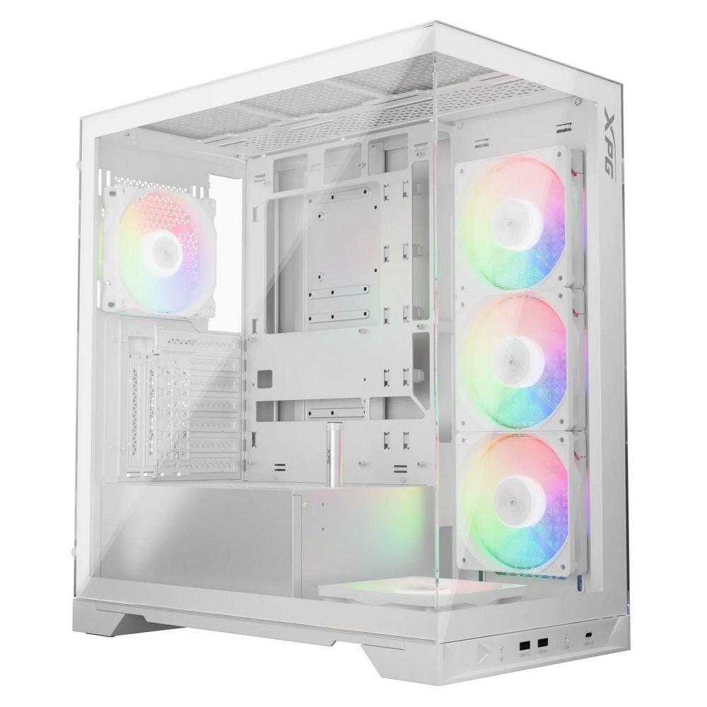 Корпус ATX ADATA XPG INVADER X WHITE без БП, пер. и бок. панели из закаленного стекла, 2*USB 3.2, Type-C, audio