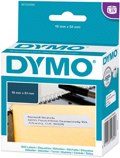   Xcom-Shop Этикетки Dymo S0722550 многофункц. 51х19мм 500шт/рул, легко удаляемые