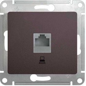 Розетка Schneider Electric GSL001381K GLOSSA компьютерная RJ45 кат.5E (графит)