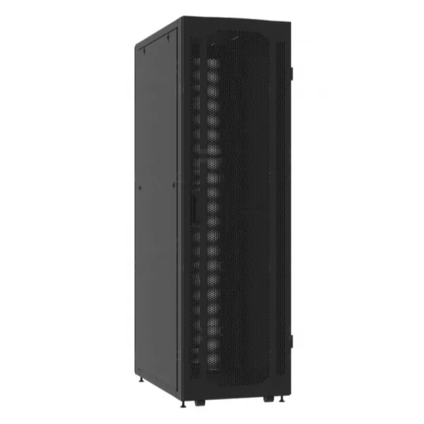 Шкаф напольный 19, 42U C3 SOLUTIONS C3.RP4233 600х800, двери перфорированные: передняя одинарная, задние распашные, с боковинами, черный