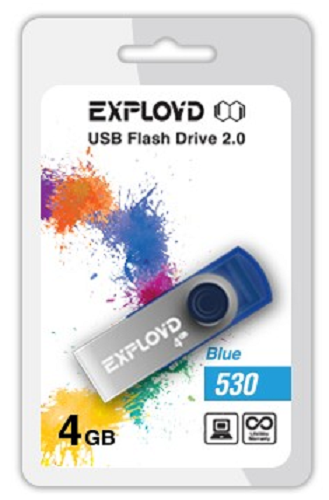  Накопитель USB 2.0 4GB Exployd 530 синий