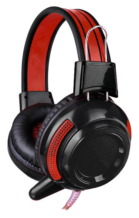 Гарнитура проводная Oklick HS-G300 ARMAGEDDON AH-V1 черный/красный, 2.5 м, мониторы, оголовье