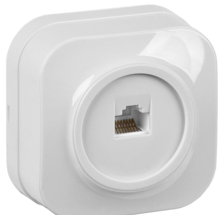 Розетка компьютерная IEK EKH10-K01 GLORY RJ45 кат.5E открытой установки РК10-ХБ белый