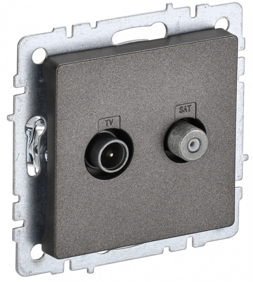 Розетка телевизионная IEK BR-AF20-O-K45 BRITE TV+SAT РТВ/РСп12-БрТБ Бронза