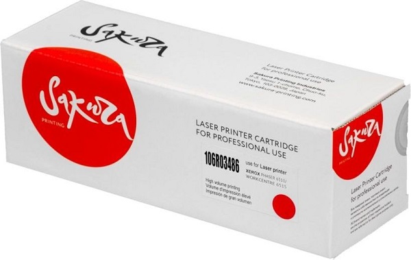 Xerox совместимые картриджи Sakura Картридж Sakura SA106R03486 для Xerox Phaser, WC, пурпурный, 2400 к.