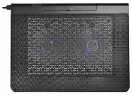 Подставка для ноутбука с охлаждением Buro BU-LCP170-B214 17 398x300x29мм 2xUSB 2x 140ммFAN 926г металлическая сетка/пластик черный