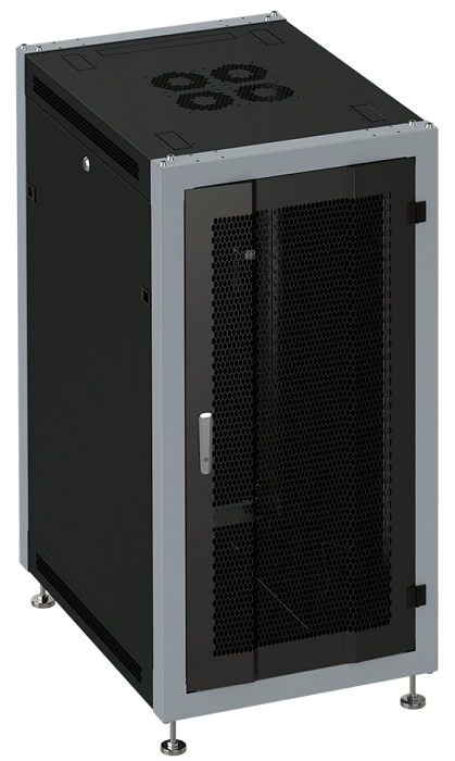   Xcom-Shop Шкаф напольный 19, 27U SYSMATRIX SL 6827.932 600x800x1330mm (ШхГхВ) передняя дверь перфорированная, задняя дверь сплошная металлическая, поворотная р