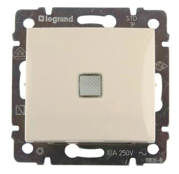 Переключатель Legrand 774326 Valena одноклавишный, на два направления, с подсветкой, в рамку, 10А, IP20 (слоновая кость)