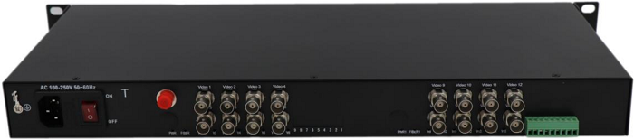 HDCVI / TVI / AHD  Xcom-Shop Приемник OSNOVO RA-H162-15F 16*HDCVI/HDTVI/AHD/CVBS и 1 двунаправленного канала управления (RS485/полудуплекс) по одномодовому оптоволокну до 20км, ра