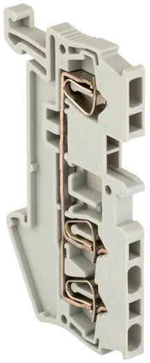 Клеммная колодка EKF plc-jxb-st-1.5-3 пружинная JXB-ST-1.5 17.5А 3 вывода серая