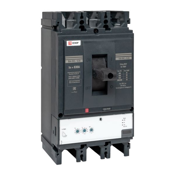 Автоматический выключатель в литом корпусе EKF mccb99C-630-630 ВА-99C 630/630А 3P 45кА