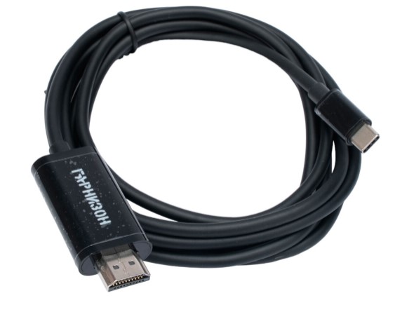 Кабель-переходник Garnizon GCC-A-CM-HDMI-1.8M с Type-C на HDMI v1.4, 1.8м, черный, пакет