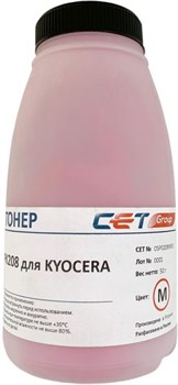 Тонер CET OSP0208M-50 PK208 пурпурный бутылка 50гр. для принтера Kyocera Ecosys M5521cdn/M5526cdw/P5021cdn/P5026cdn
