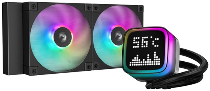 Система охлаждения жидкостная Deepcool LP240 LGA1851/1700/1200115x/AM4/AM5 (2*120mm, 600-2400rpm, 72.04CFM, 38.71dBa)