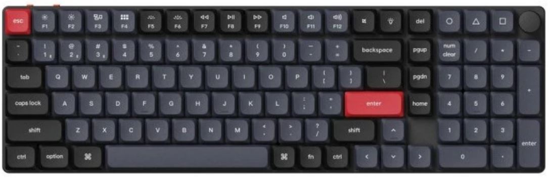 Клавиатура Wireless Keychron K17 Pro K17P-H3 QMK, 103 клавиши, Knob, Hot-Swap, Gateron low profile Brown Switch