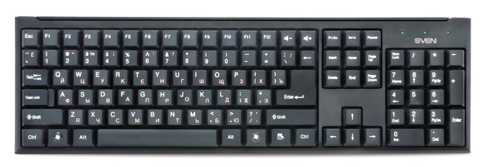  Клавиатура Sven Standard 303 Power SV-03100303PU чёрная, USB+PS/2
