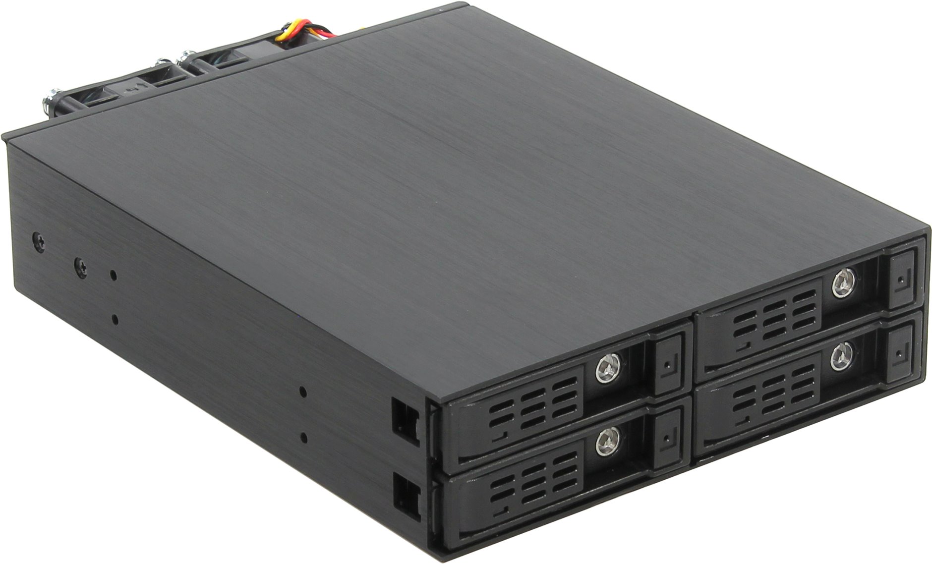Корзина Procase G2-104-SAS12-BK 4 SATA3/SAS 12G, черный, с замком, hotswap mobie rack module for 2,5 HDD(1x5,25) 2xFAN 40x15mm