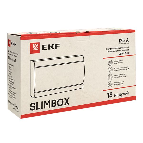 Щит распределительный навесной EKF sb-n-18 ЩРН-П-18 SlimBox IP41