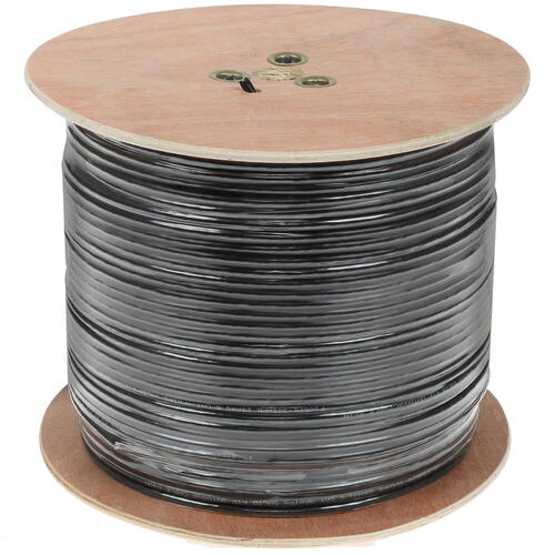 Кабель витая пара F/UTP 6 кат. 4 пары 5bites FS6570-305APE 23AWG(0.57 мм), омедненный алюминий (CCA), одножильный (solid), внешний, PE, чёрный, уп/305
